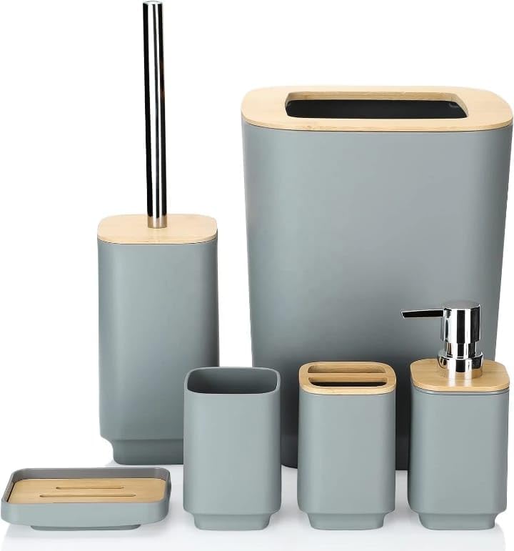 Set Accesorios de Baño Bambo 6 Piezas