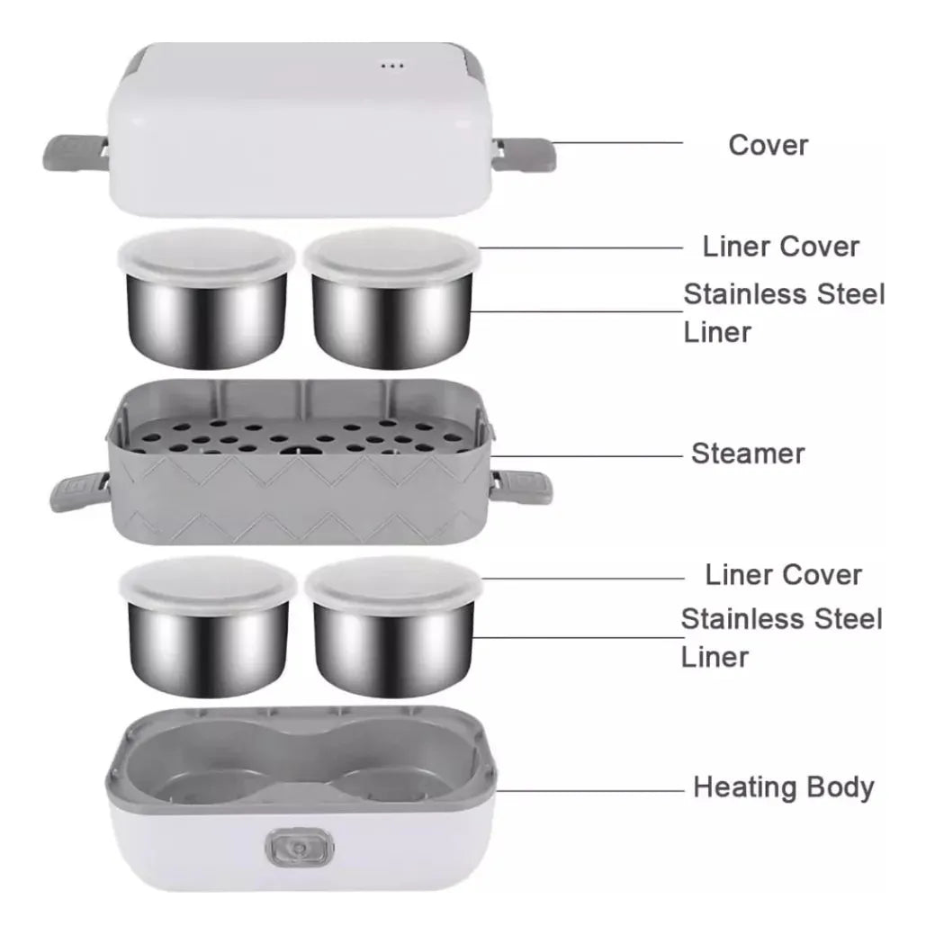 Lonchera calentador de Comida para Auto, Hogar y Oficina