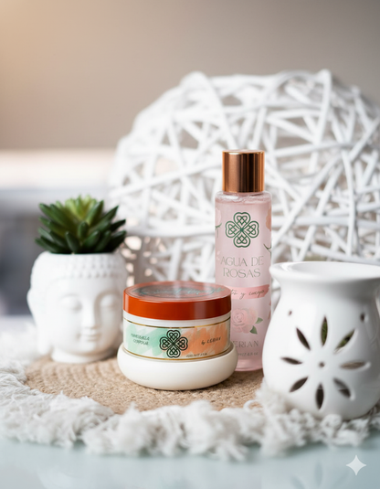 Combo Hidratante Mantequilla Corporal + Agua de Rosas | Nutrición Profunda