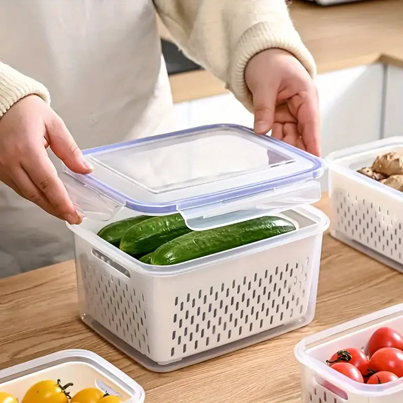 Frutas y Verduras Frescas Set x4 Contenedores para Nevera