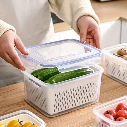 Frutas y Verduras Frescas Set x4 Contenedores para Nevera