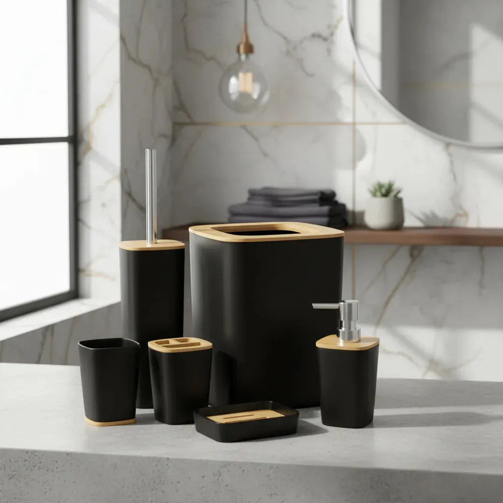 Set Accesorios de Baño Bambo 6 Piezas